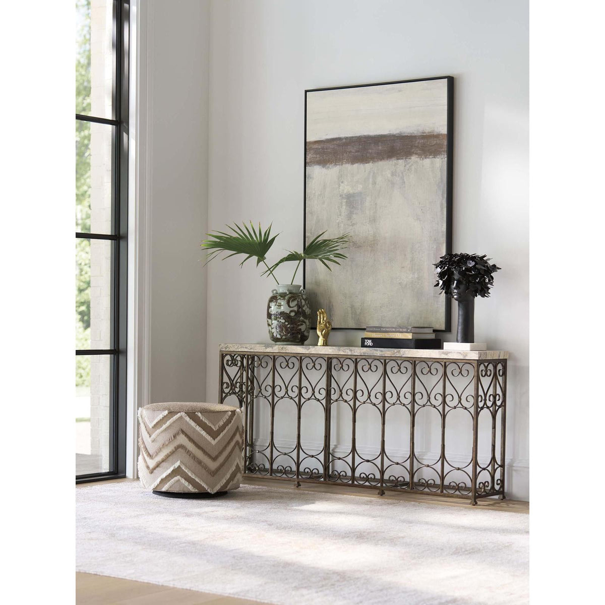 Barclay Butera Montecito Fletcher Metal Console Table