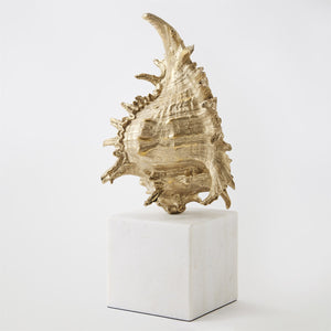 Global Views Brass Spider Conch Shell Sculpture