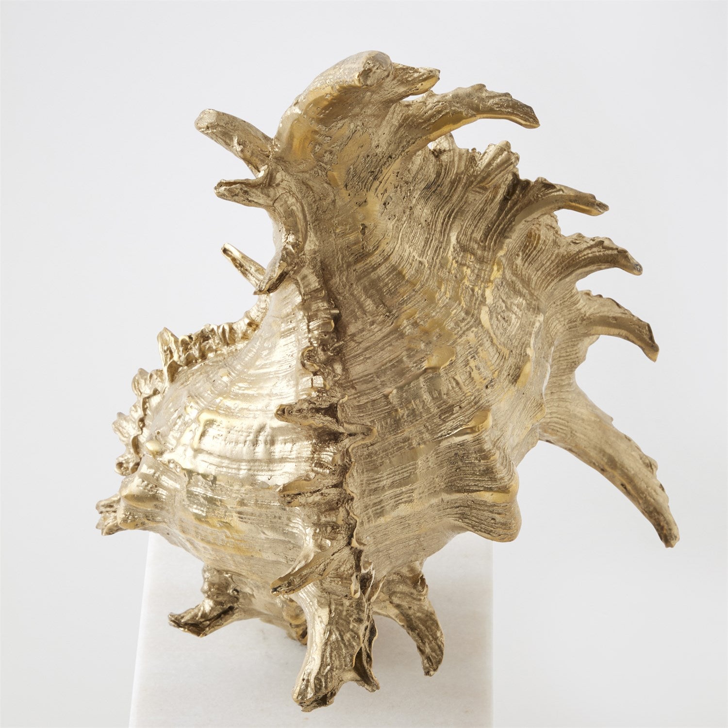 Global Views Brass Spider Conch Shell Sculpture