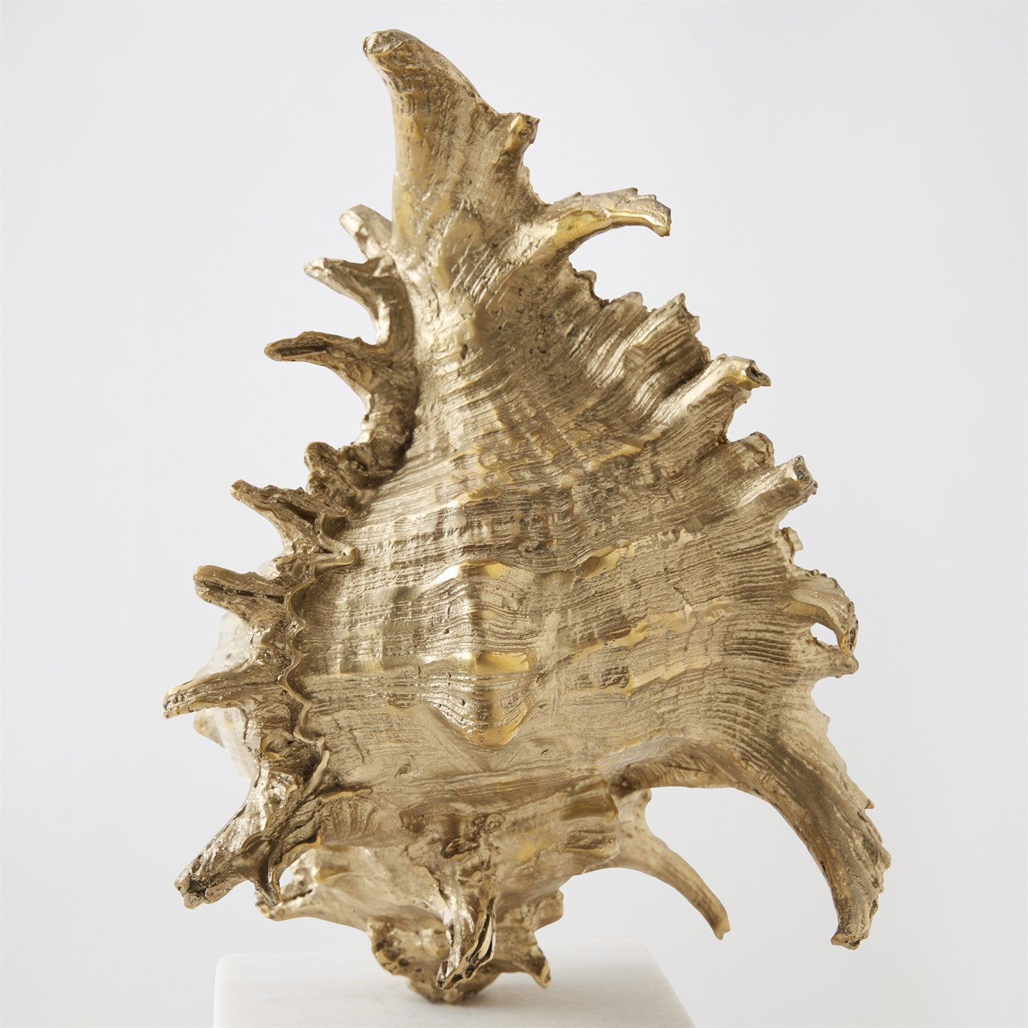 Global Views Brass Spider Conch Shell Sculpture