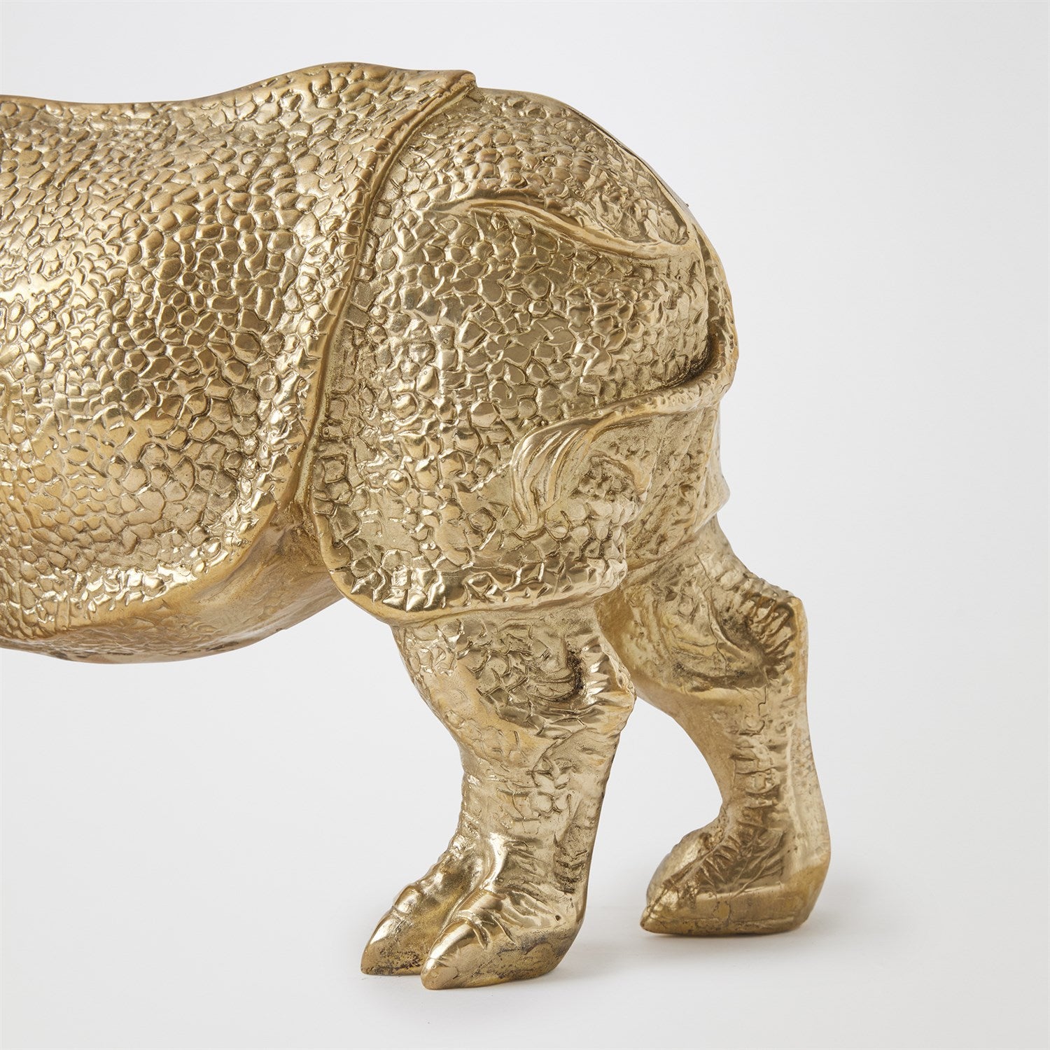 Global Views Brass Rhino Sculpture