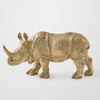 Global Views Brass Rhino Sculpture