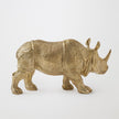 Global Views Brass Rhino Sculpture