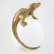 Global Views Brass Alligator on Orb
