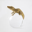 Global Views Brass Alligator on Orb