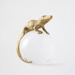 Global Views Brass Alligator on Orb