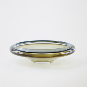 Global Views Blue Topaz Rolled Lip Bowl