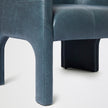 Global Views Navy Leather Bradford Chair