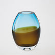 Global Views Topaz Blue Oval Vase