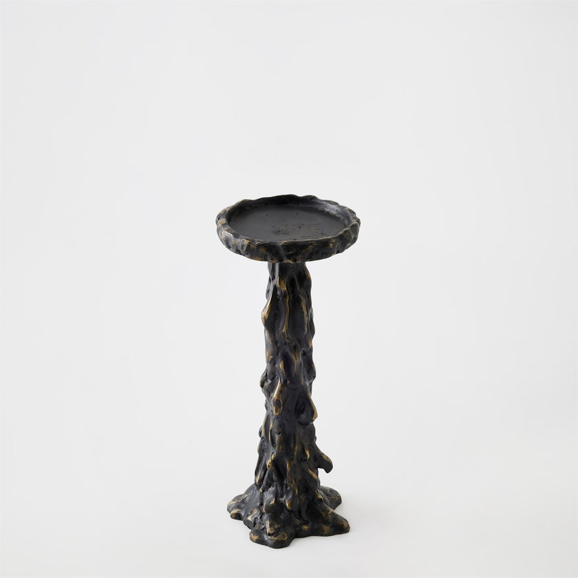 Global Views Black Melting Pillar Candle Holder
