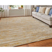 Feizy Eastfield 69FQF Modern Abstract Rug in Yellow/Ivory/Gold