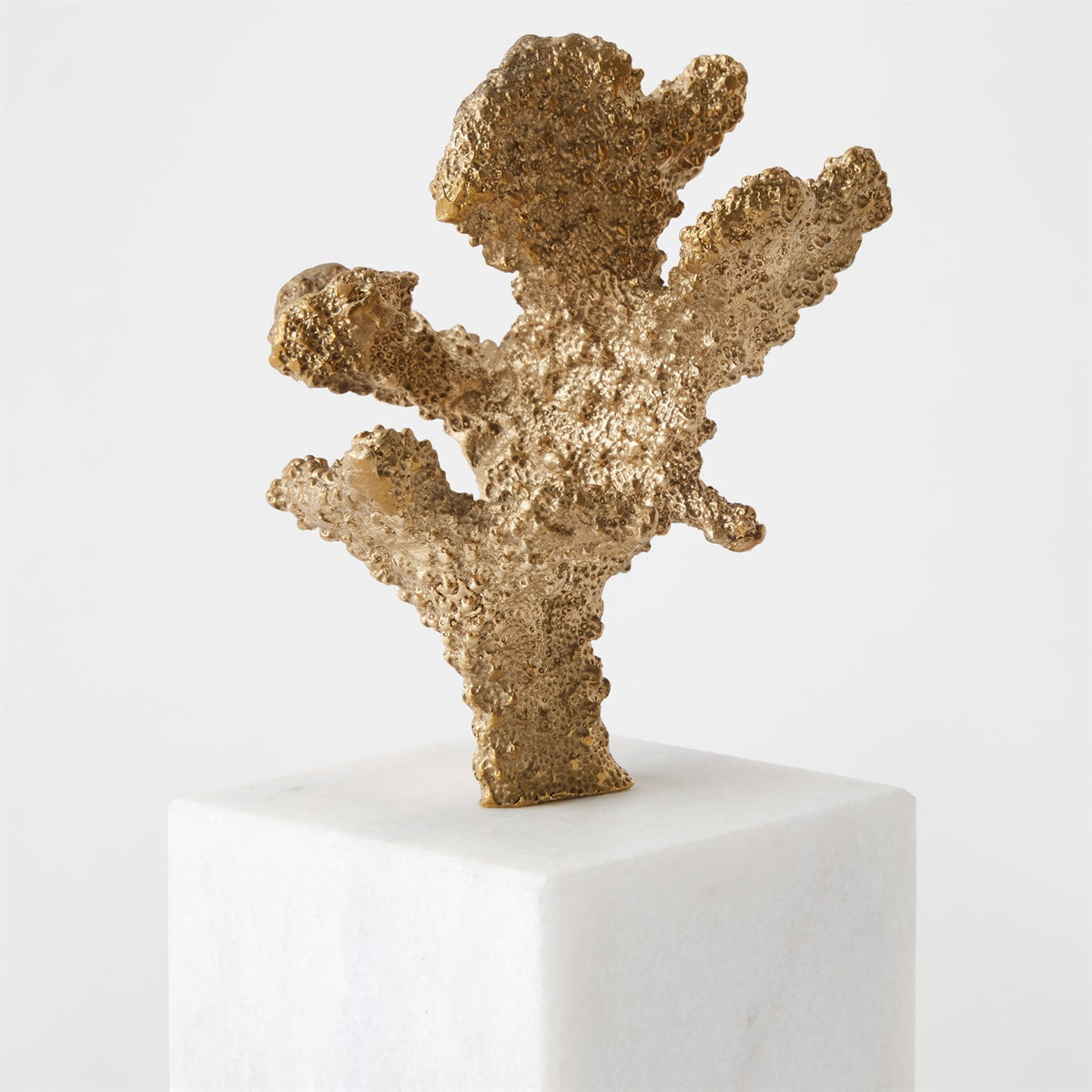 Global Views Brass Coral Sculptures Pair