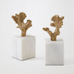 Global Views Brass Coral Sculptures Pair