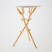 Global Views Gold Leaf Coral Tripod Table