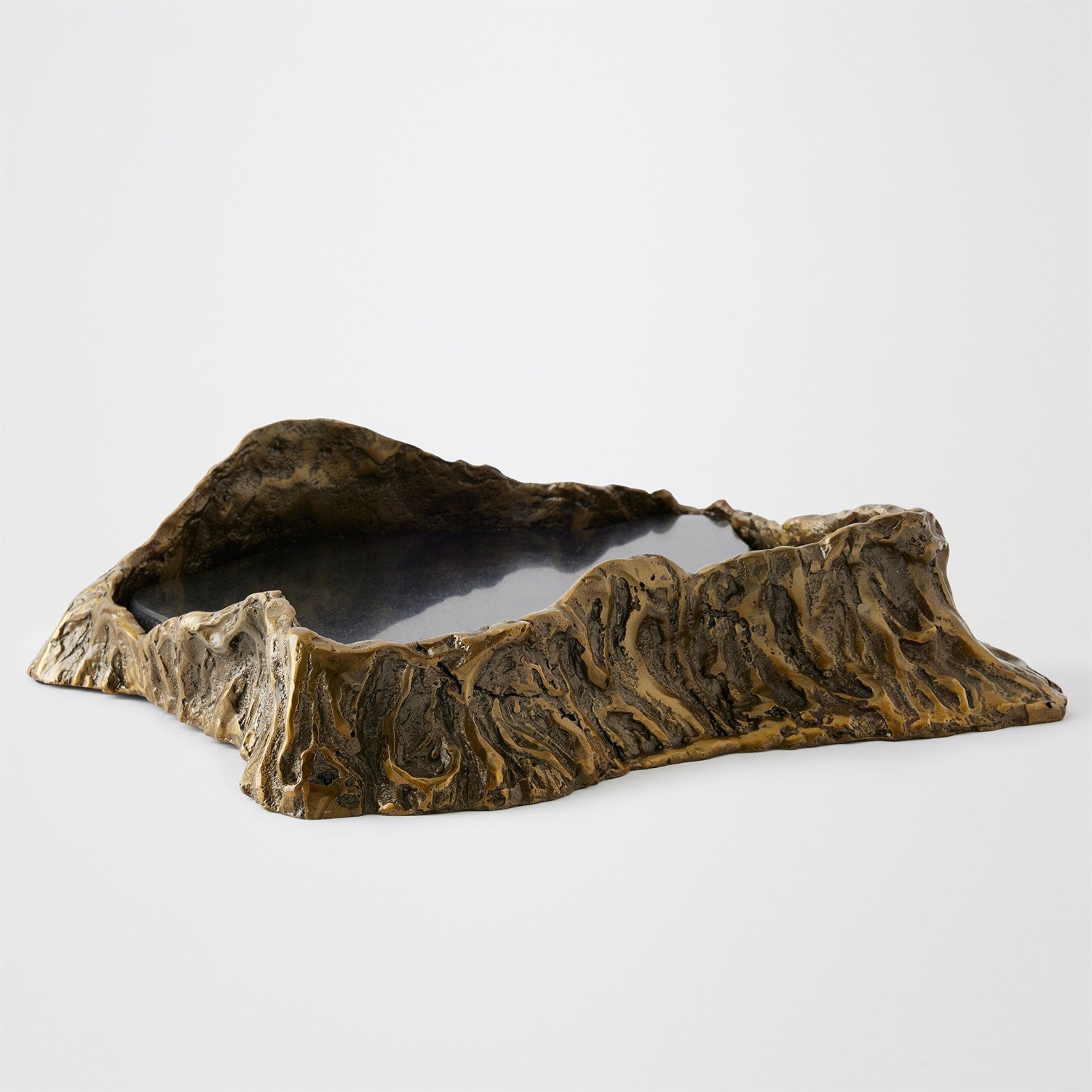 Global Views Brass Black Sequoia Tray