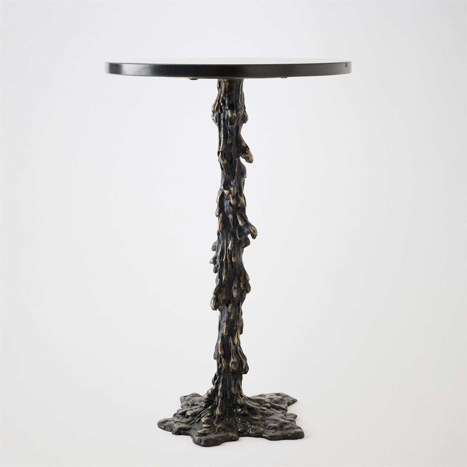 Global Views Black Melting Side Table