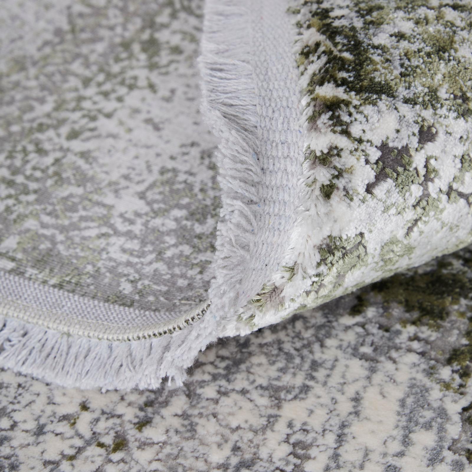 Feizy Cadiz 39N5F Modern Ikat Rug in Gray/Green/Silver