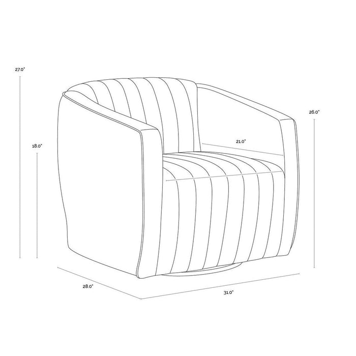 Sunpan Garrison Swivel Lounge Chair