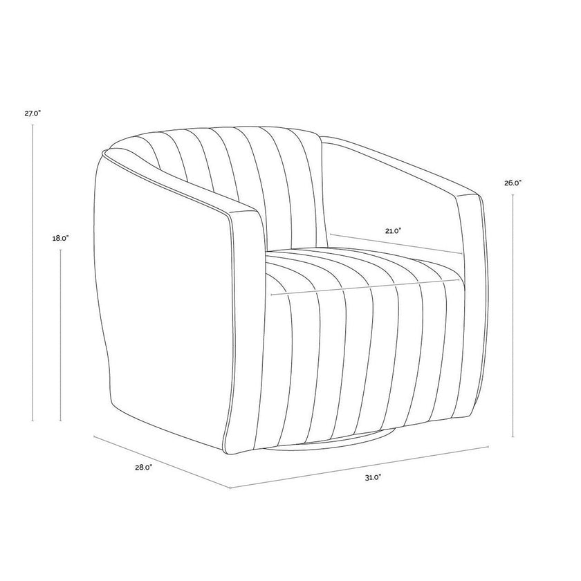 Sunpan Garrison Swivel Lounge Chair