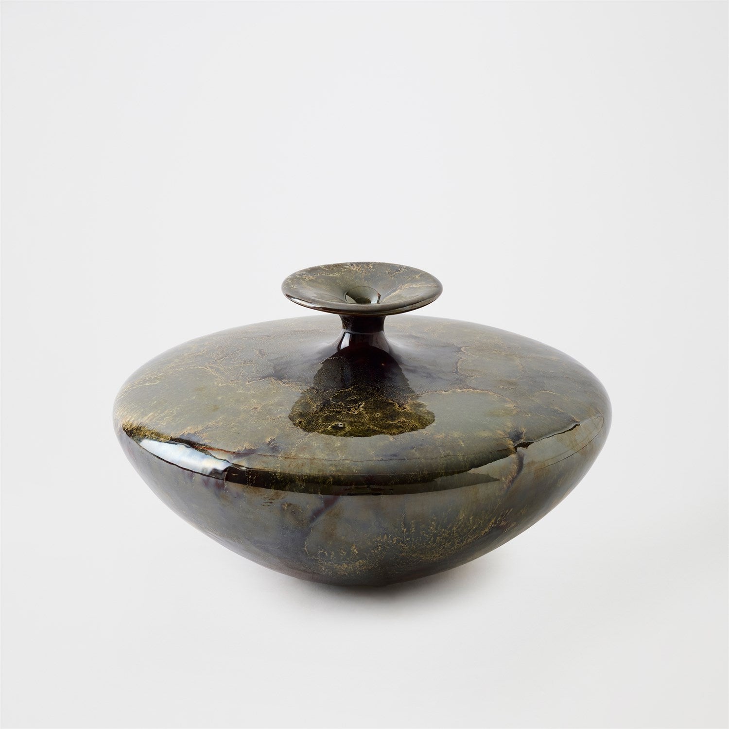 Global Views Reactive Green Tapered Neck Vase