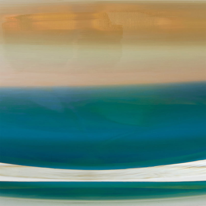 Global Views Blue Thick Cylinder Bowl