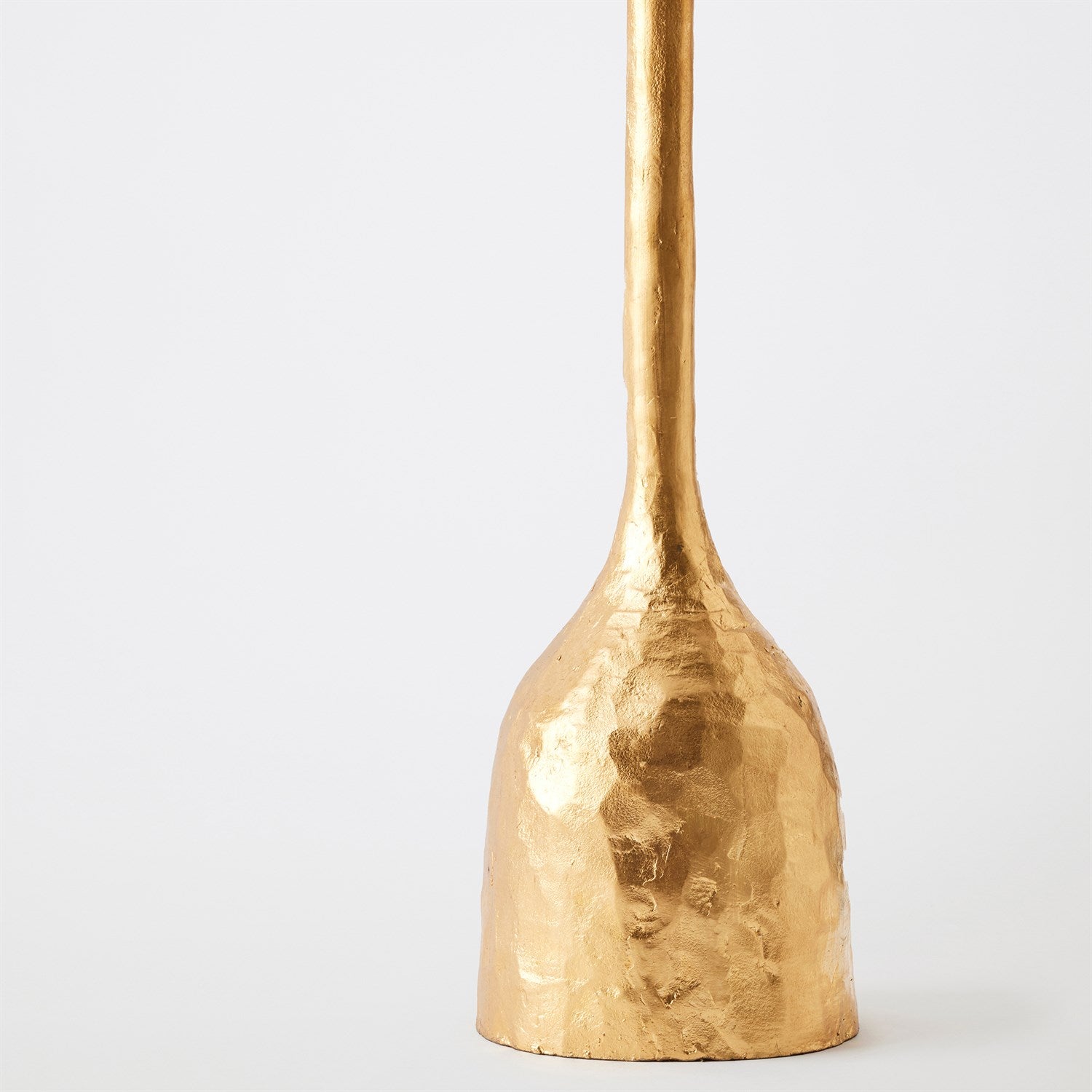Global Views Gold Leaf Forged Pillar Candle Holder