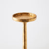 Global Views Gold Leaf Forged Pillar Candle Holder