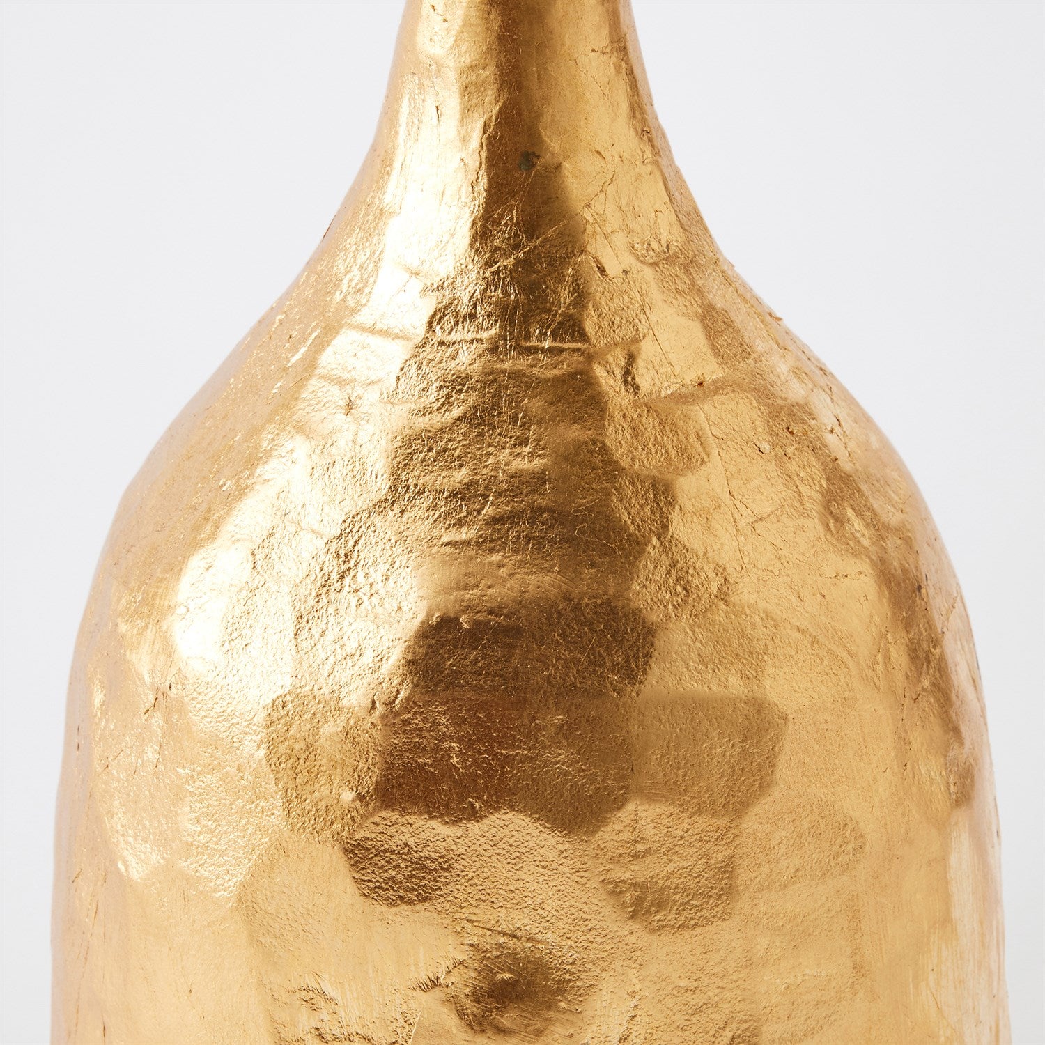 Global Views Gold Leaf Forged Pillar Candle Holder