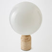 Global Views Travertine Orb Table Lamp