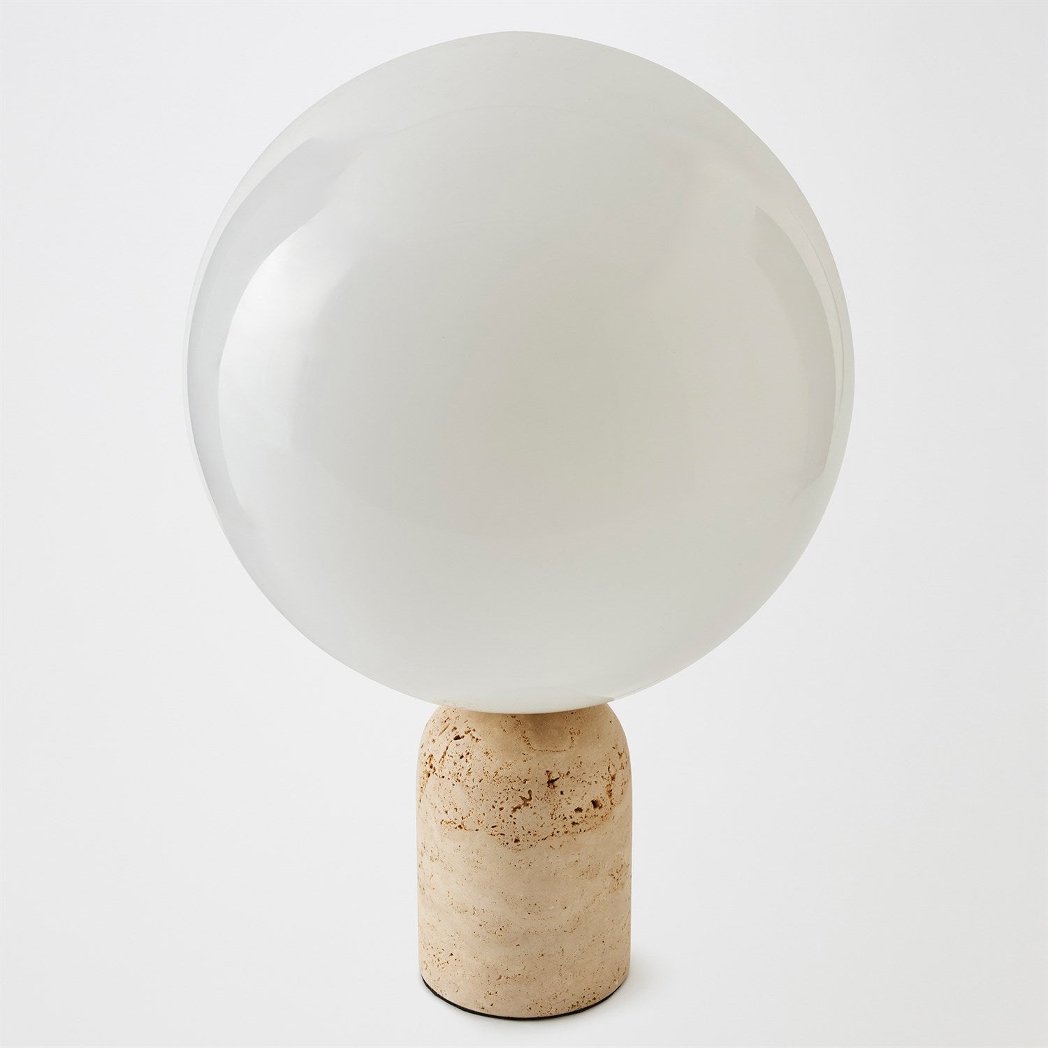 Global Views Travertine Orb Table Lamp