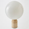 Global Views Travertine Orb Table Lamp