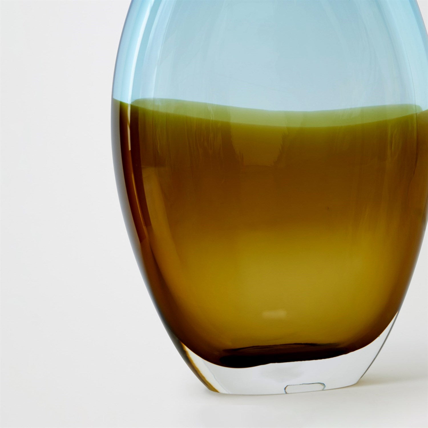 Global Views Topaz Blue Oval Vase