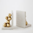 Global Views Sphere Bookends-Brass
