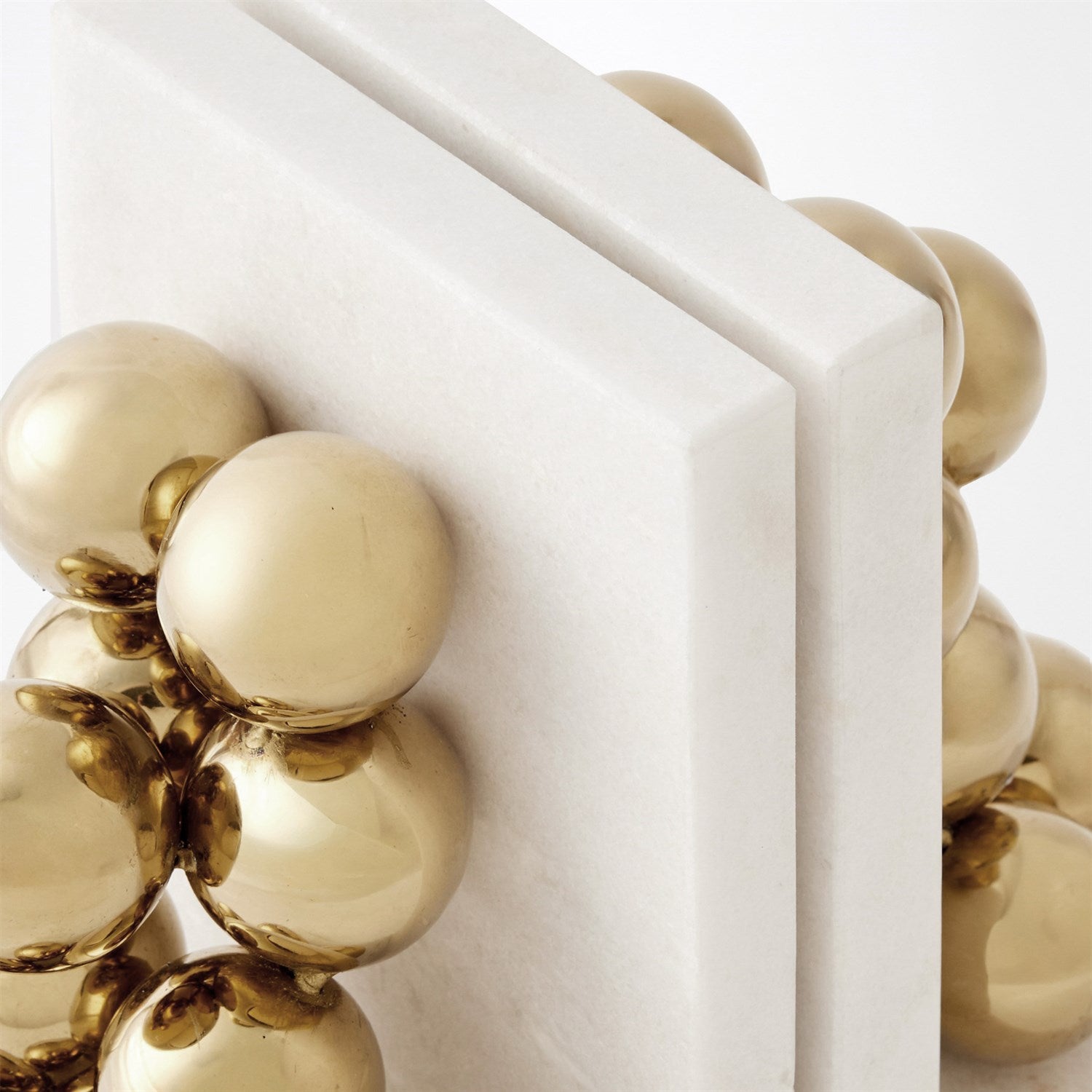Global Views Sphere Bookends-Brass