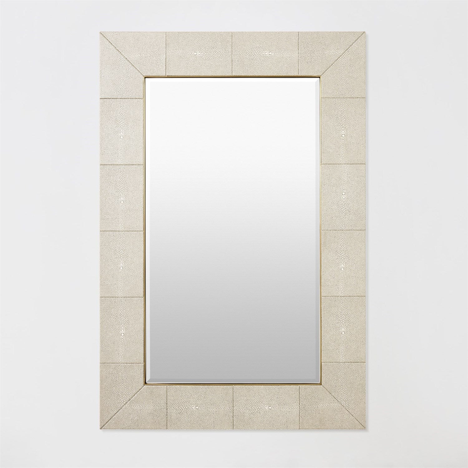Global Views Ivory Shagreen Manta Mirror