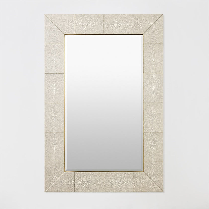 Global Views Ivory Shagreen Manta Mirror