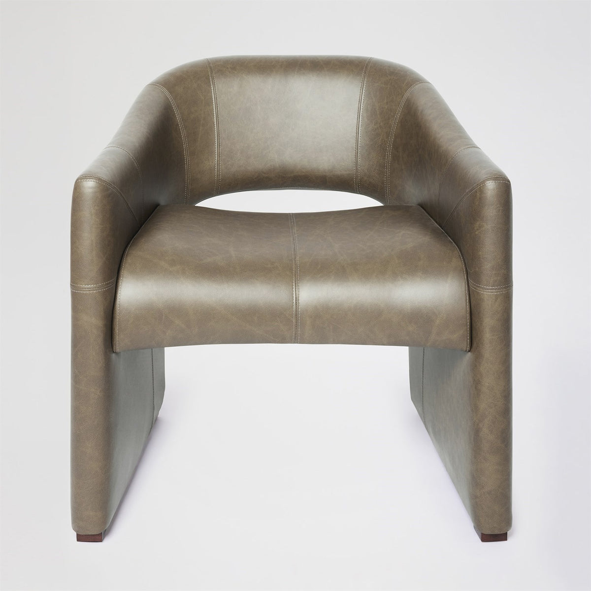 Global Views Olive Leather Winchester Chair