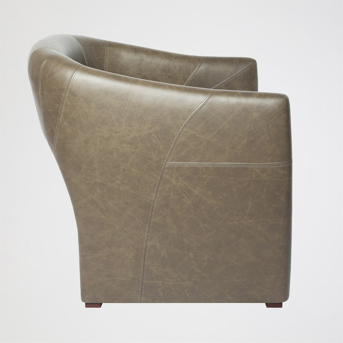 Global Views Olive Leather Winchester Chair