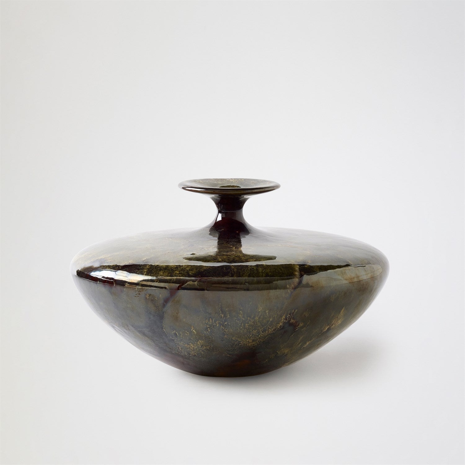 Global Views Reactive Green Tapered Neck Vase