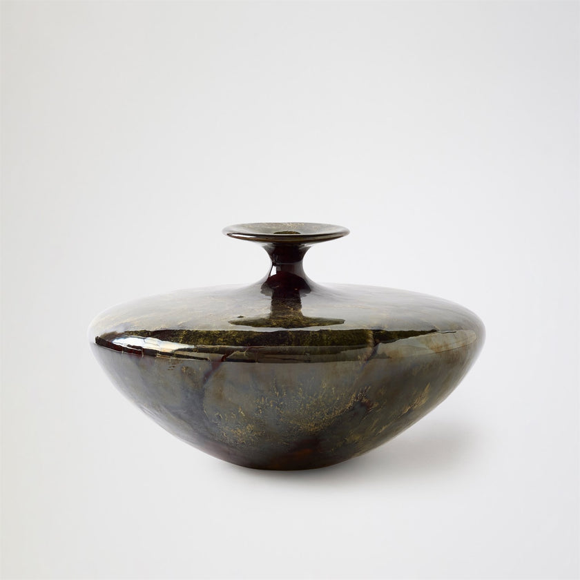 Global Views Reactive Green Tapered Neck Vase