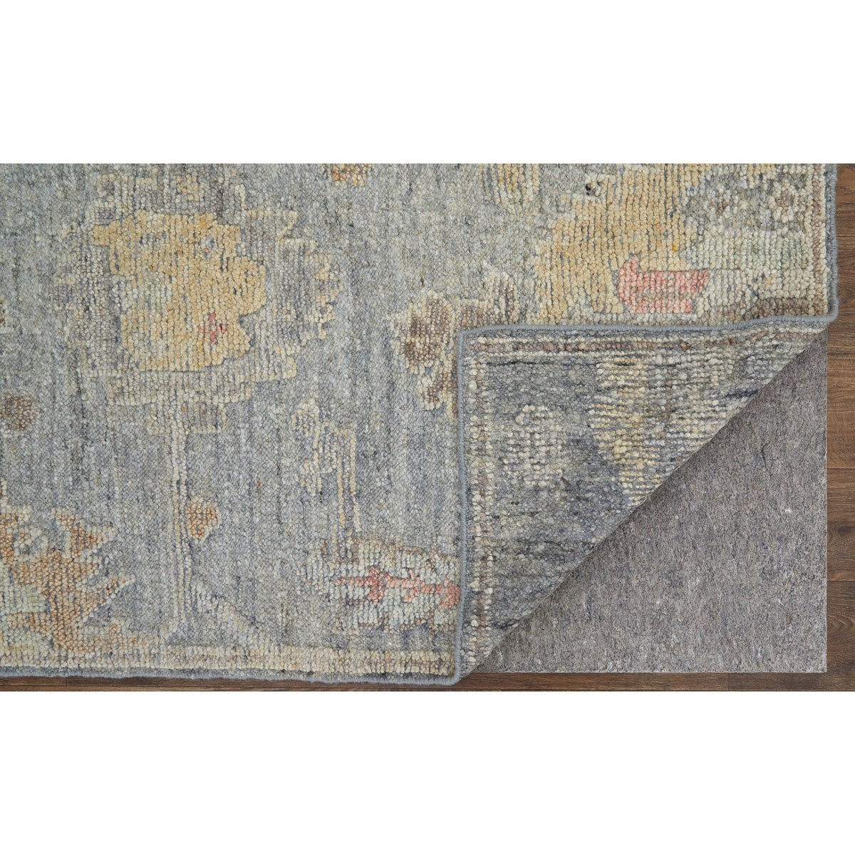 Feizy Grafton 69FMF Transitional Floral & Botanical in Blue/Gray/Yellow