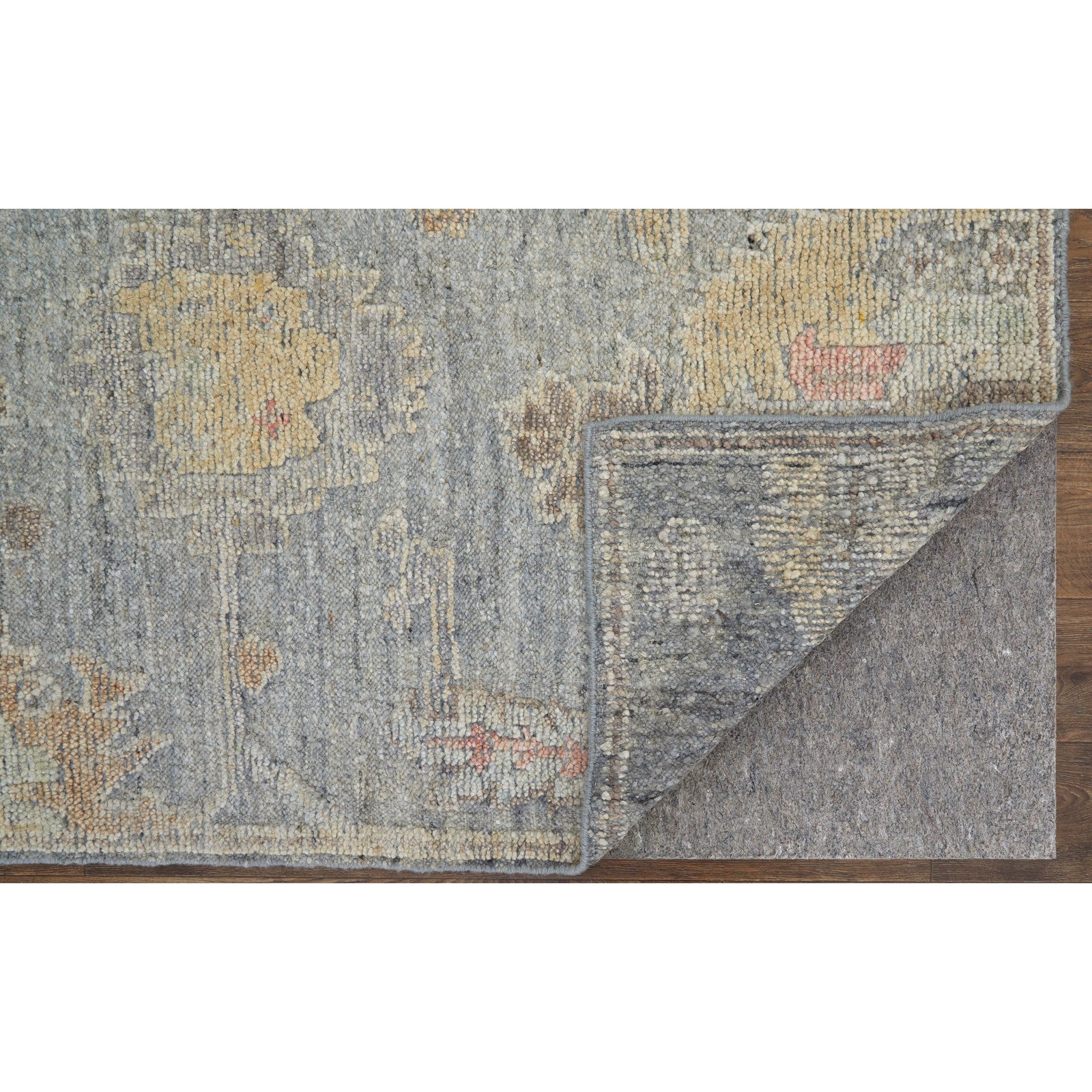 Feizy Grafton 69FMF Transitional Floral & Botanical in Blue/Gray/Yellow