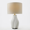 Global Views Matte White Vertical Wave Lamp