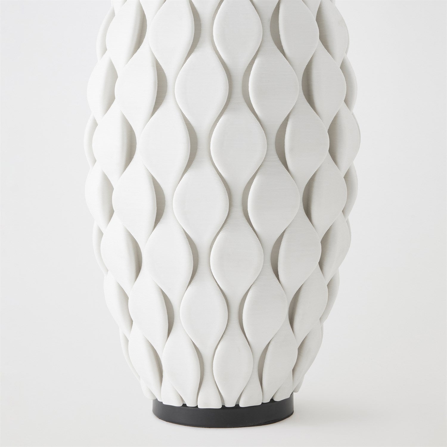 Global Views Matte White Pillowed Lamp
