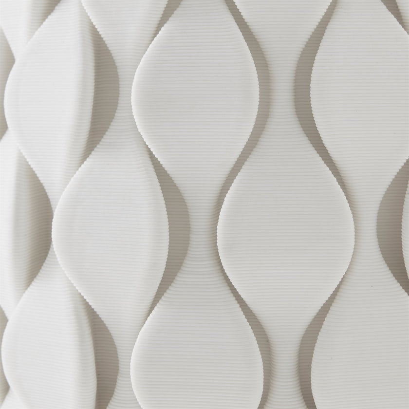 Global Views Matte White Pillowed Lamp