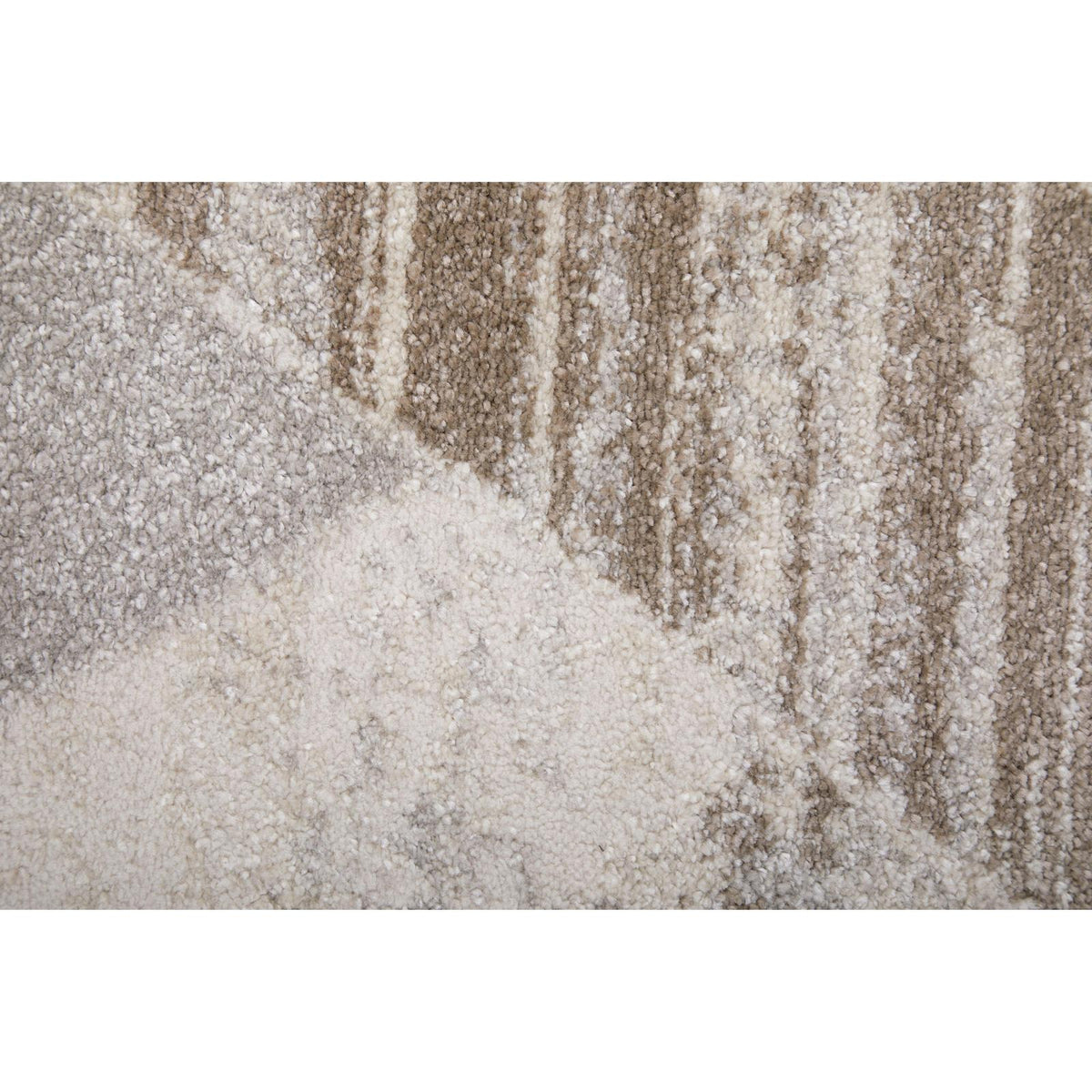 Feizy Vancouver 39NRF Modern Geometric Rug in Tan/Brown/Ivory