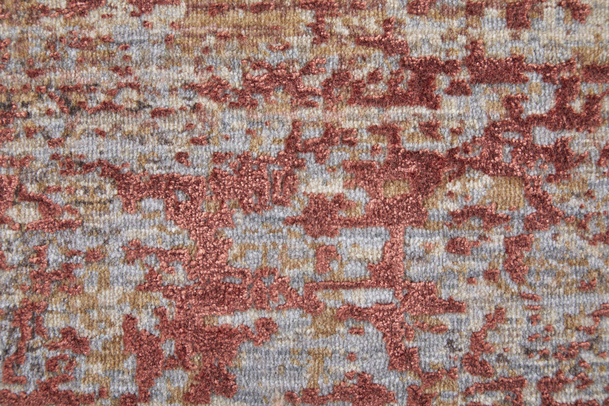 Feizy Pryor 39NGF Modern Watercolor in Red/Gray/Blue
