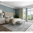 Feizy Dartmouth 39QNF Transitional Floral & Botanical Rug in Blue/Ivory/Brown