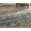 Feizy Richmond 39R5F Modern Abstract Rug in Ivory/Blue/Green
