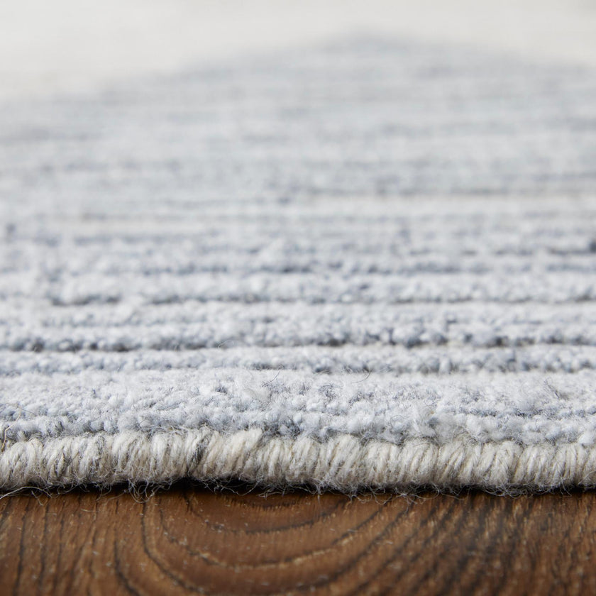 Feizy Elias 69FWF Modern Diamond Rug in Ivory/Blue/Brown